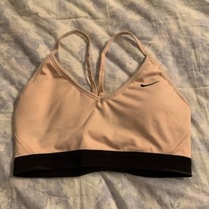 Pink nike sports bra